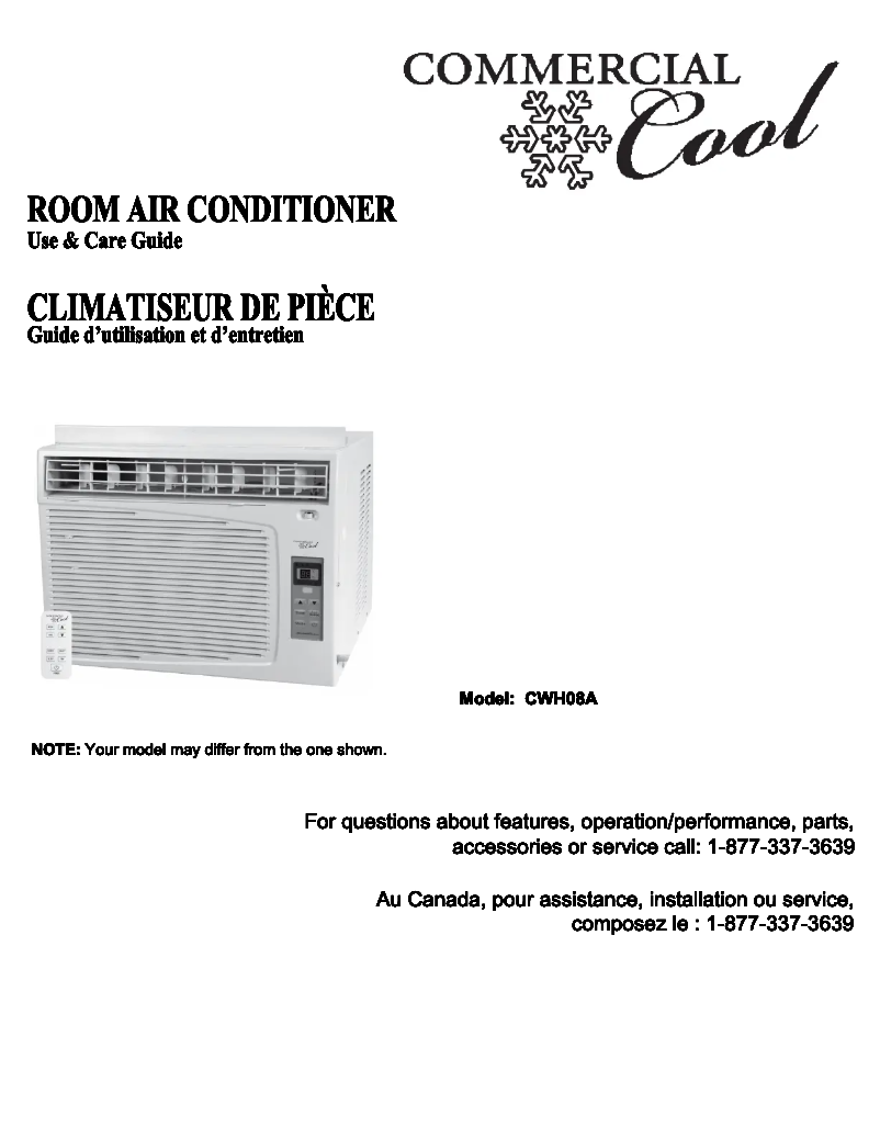 Imagen de la primera página del manual del dispositivo CWH08A