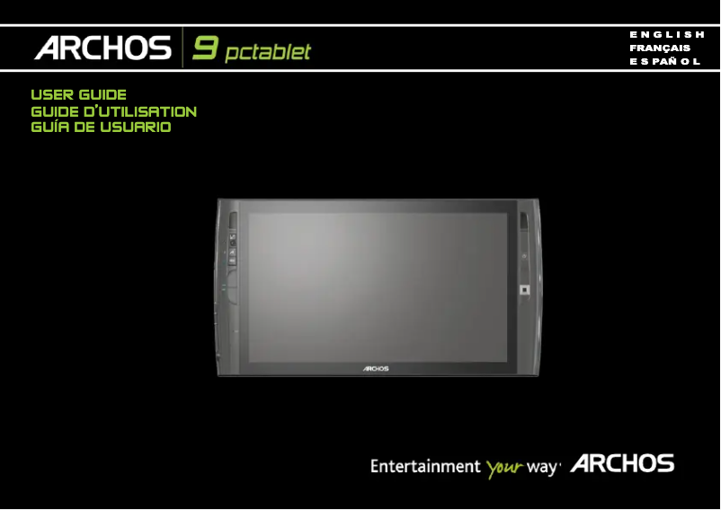 Página 1 del manual Manual de usuario Archos 9