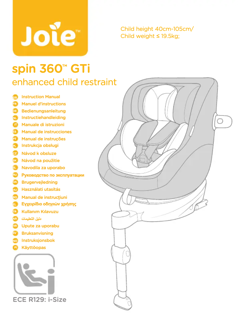 Imagen de la primera página del manual del dispositivo Spin 360 GTI