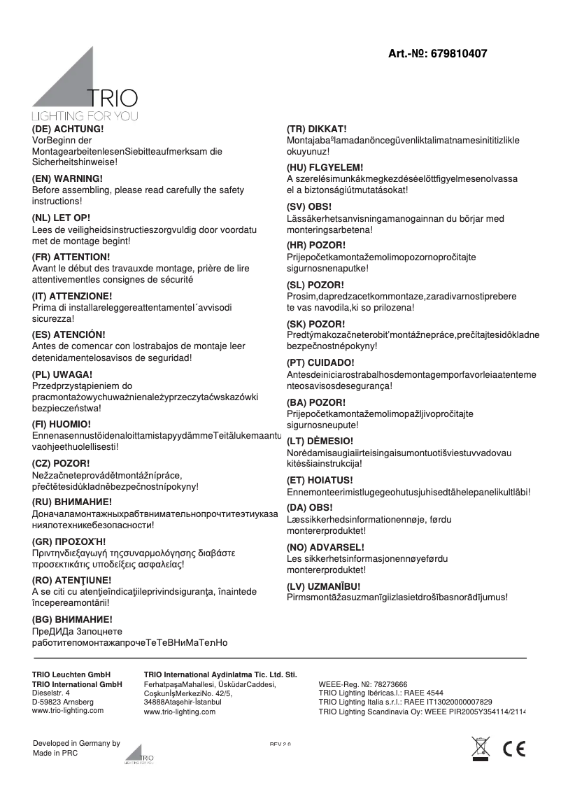 Imagen de la primera página del manual del dispositivo Loop 679810407
