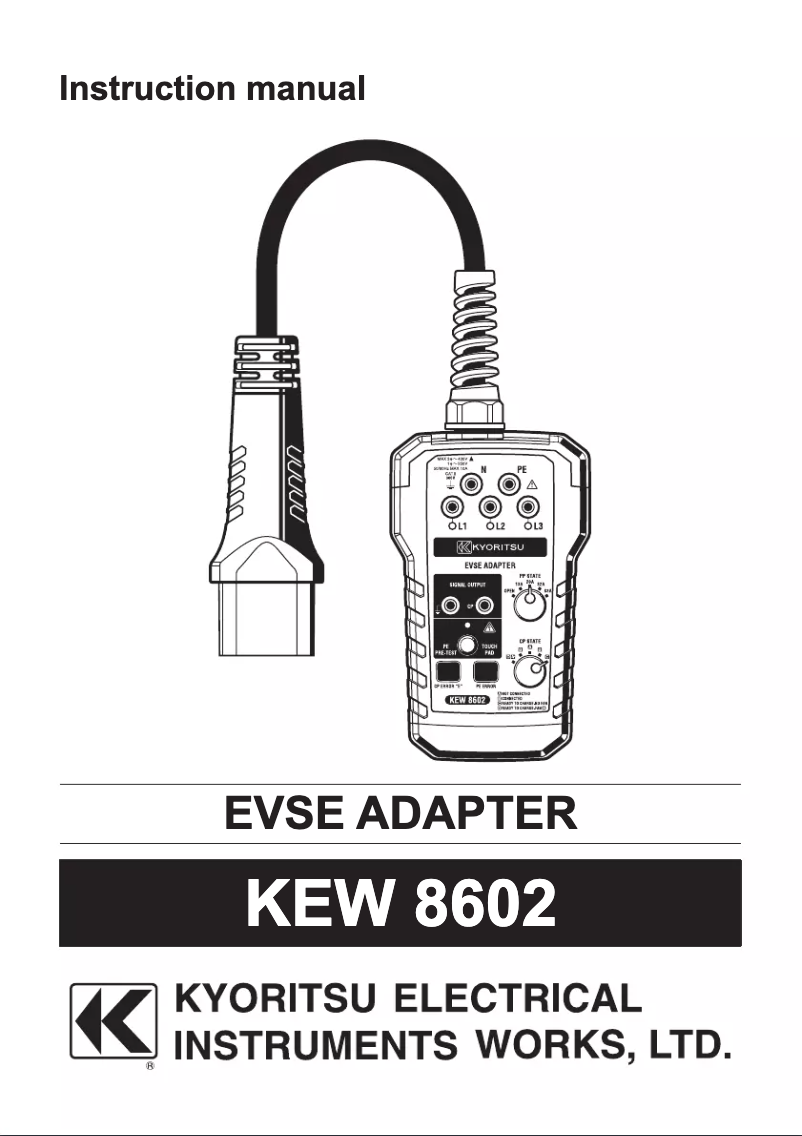Imagen de la primera página del manual del dispositivo KEW 8602