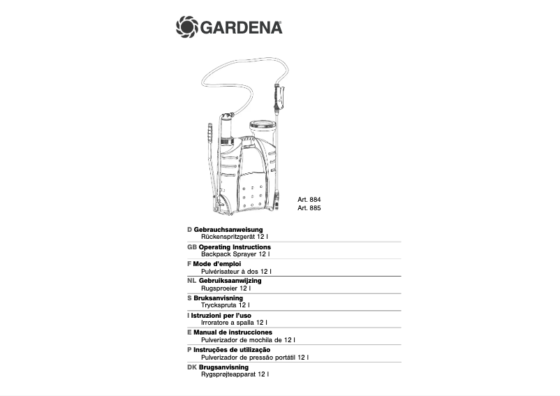 Imagen de la primera página del manual del dispositivo 884-20