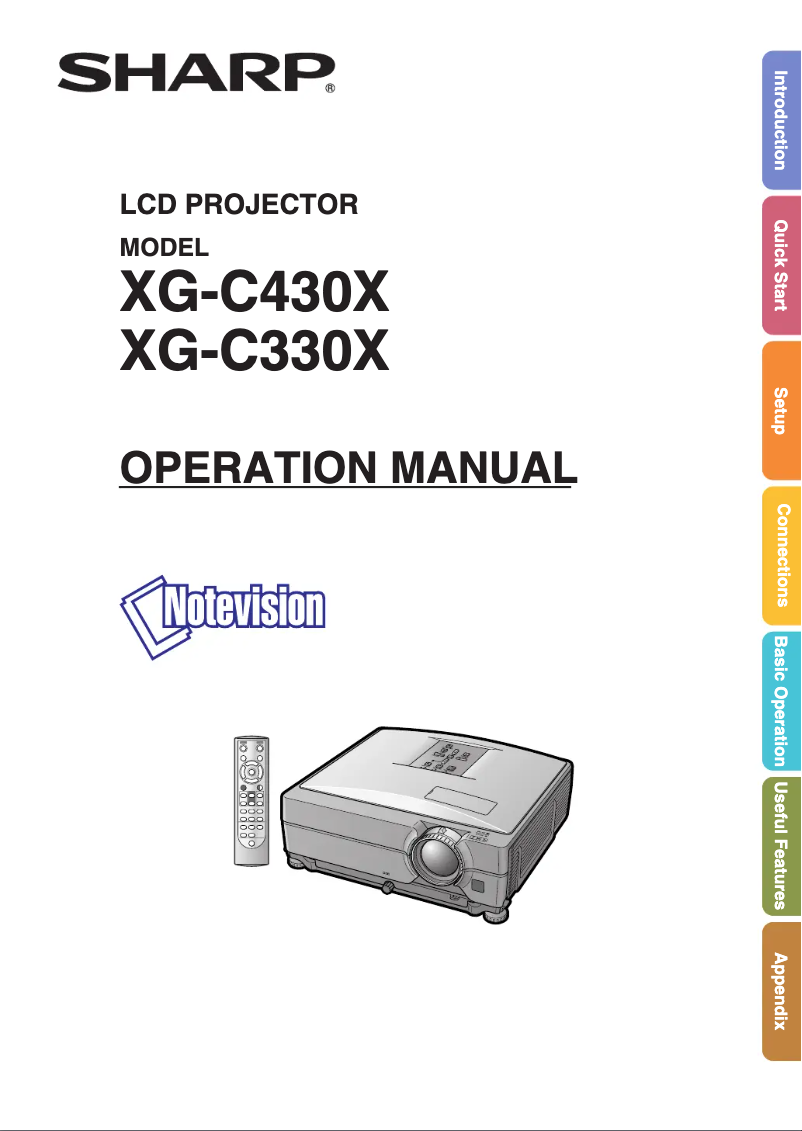 Imagen de la primera página del manual del dispositivo XG-C330X
