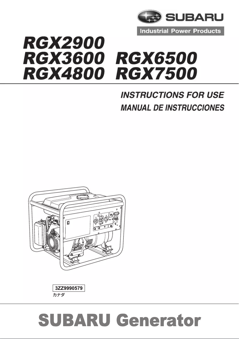 Página 1 del manual Manual de usuario Subaru RGX2900