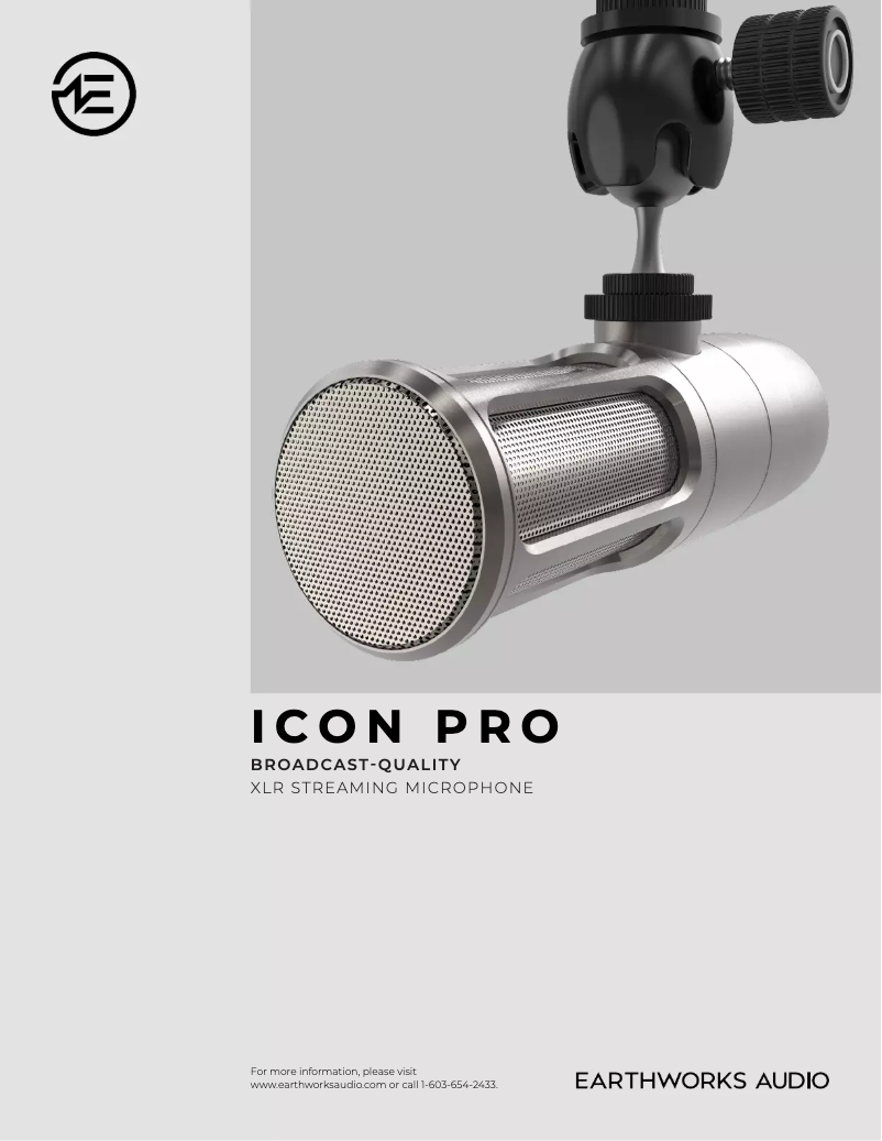 Página 1 del manual Manual de usuario Earthworks Icon Pro