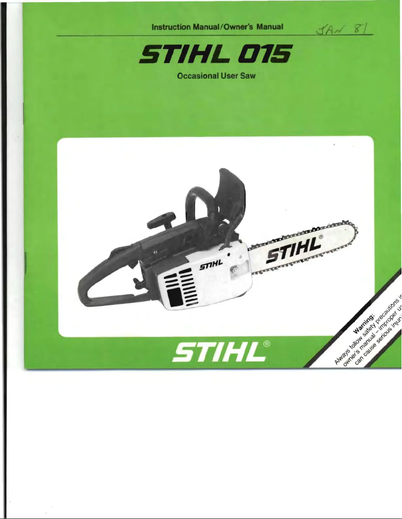 Página 1 del manual Manual de usuario Stihl MS 015