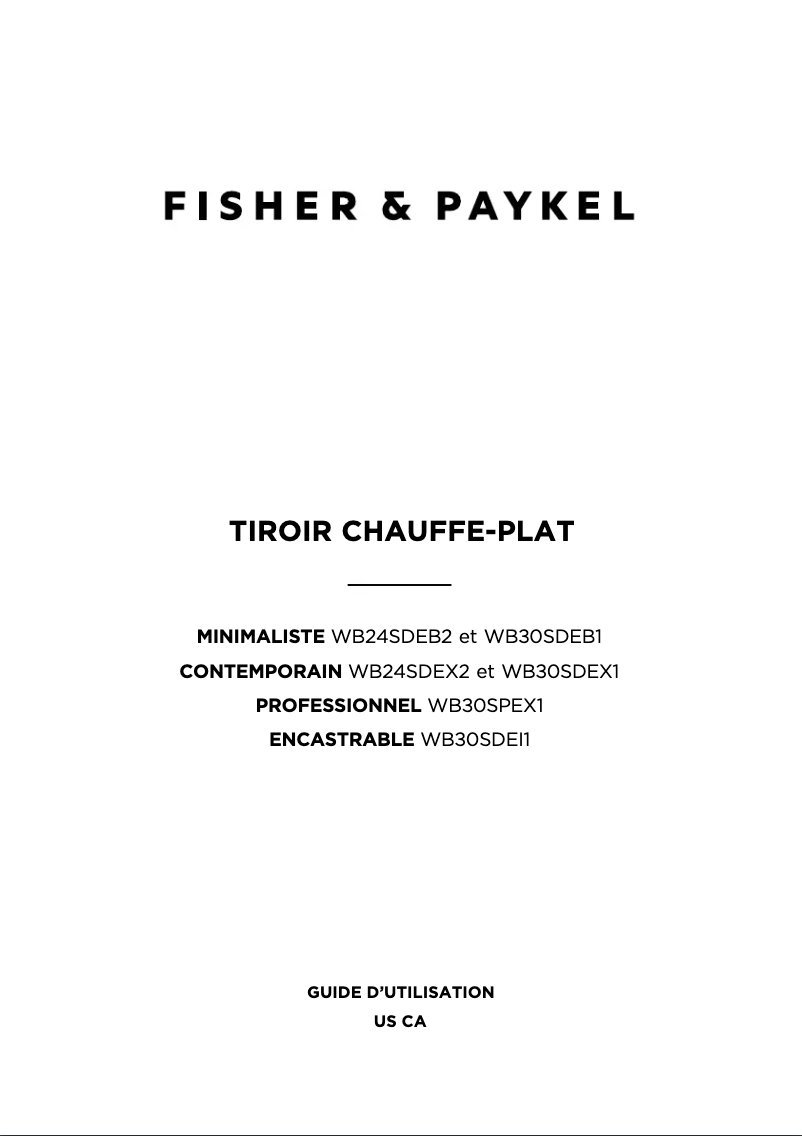 Página 1 del manual Manual de usuario Fisher & Paykel WB24SDEX2