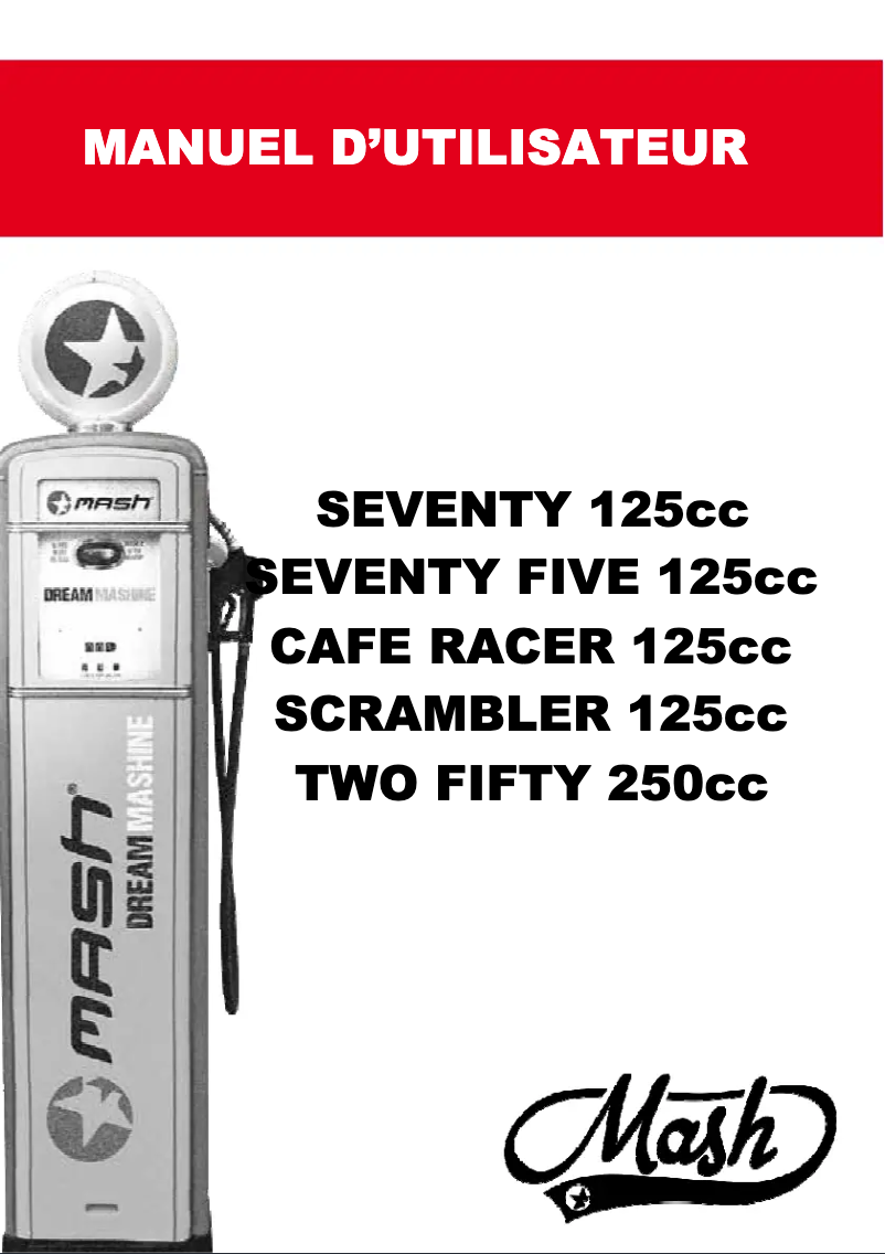 Imagen de la primera página del manual del dispositivo Two Fifty 250cc (2016)