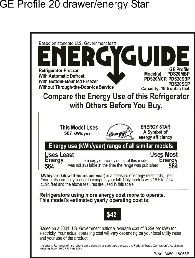 Imagen de la primera página del manual del dispositivo Profile PDS20SBPRSS