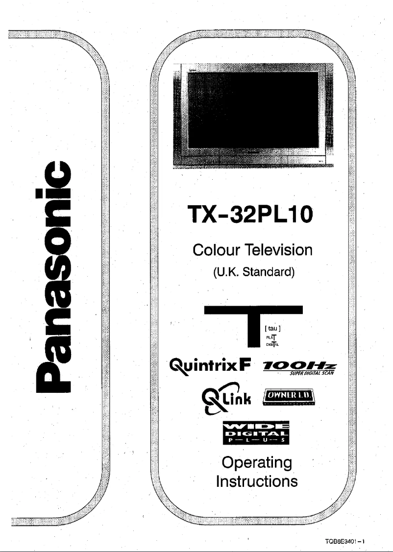 Imagen de la primera página del manual del dispositivo TX-32PL10
