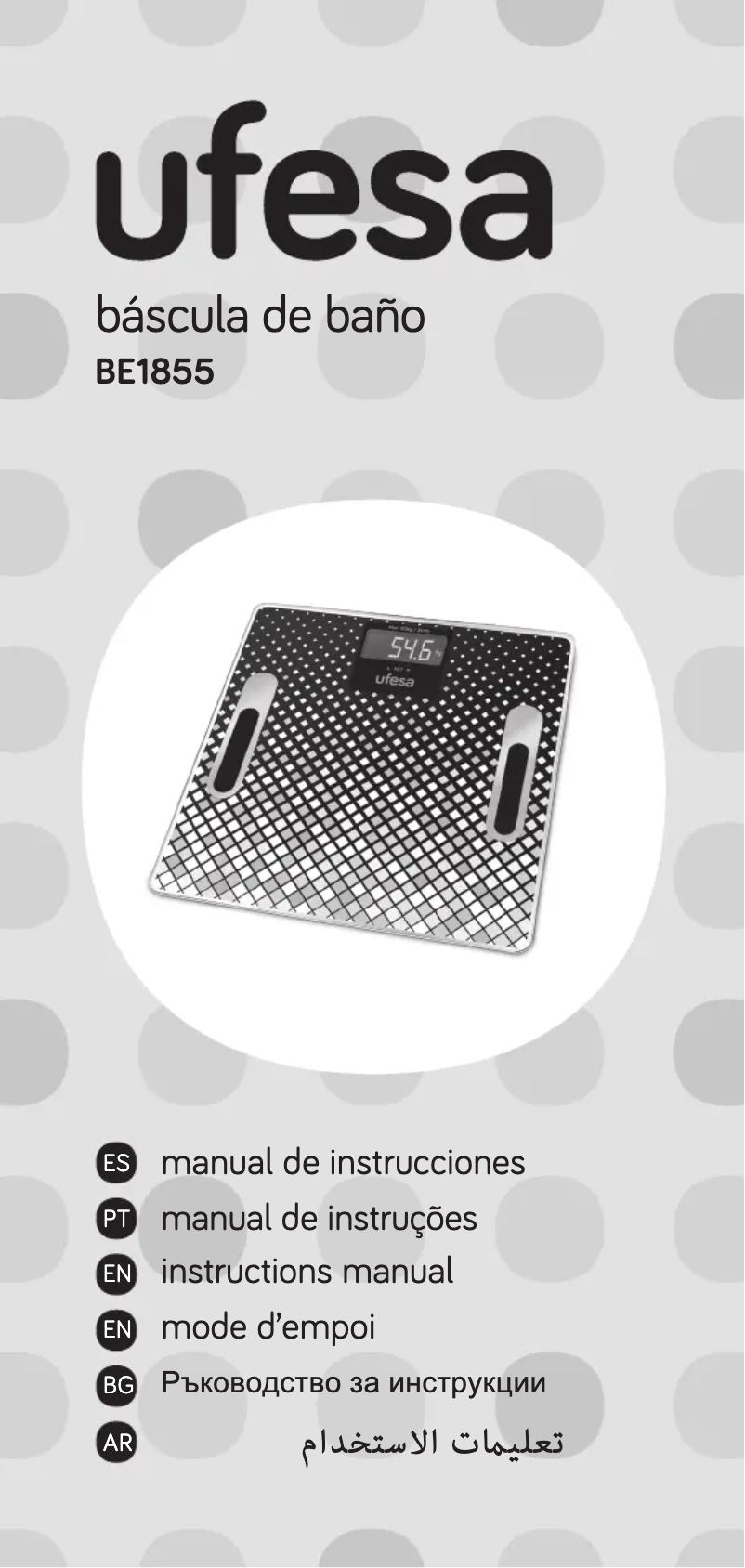 Imagen de la primera página del manual del dispositivo BE1855