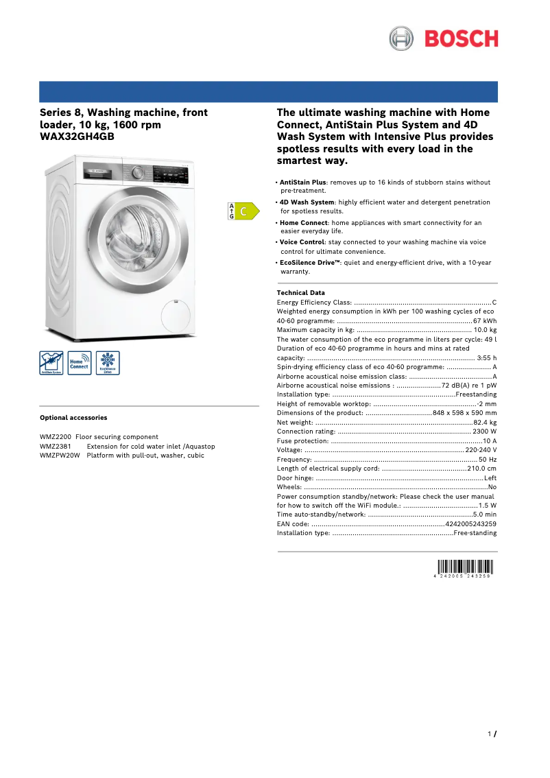 Imagen de la primera página del manual del dispositivo WAX32GH4GB