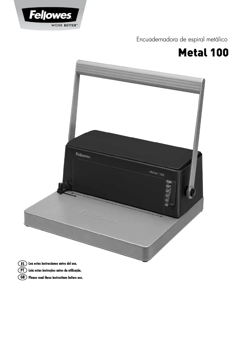 Imagen de la primera página del manual del dispositivo Metal 100