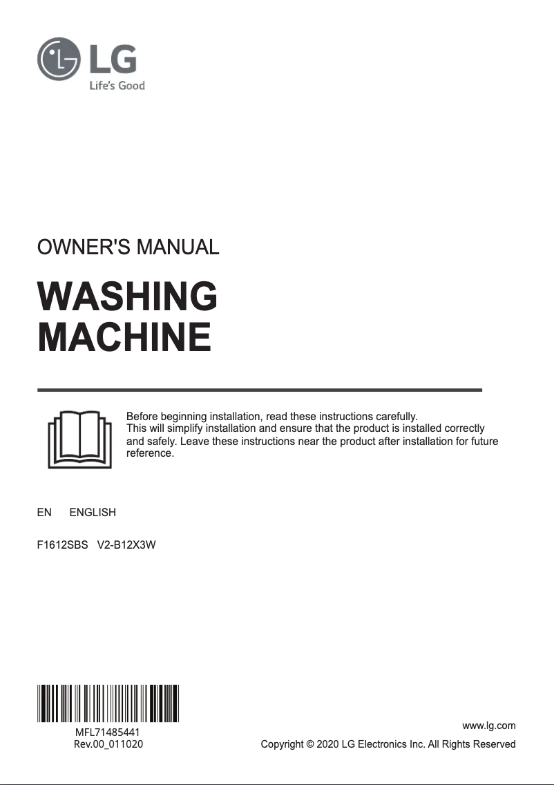 Imagen de la primera página del manual del dispositivo F1612SBS