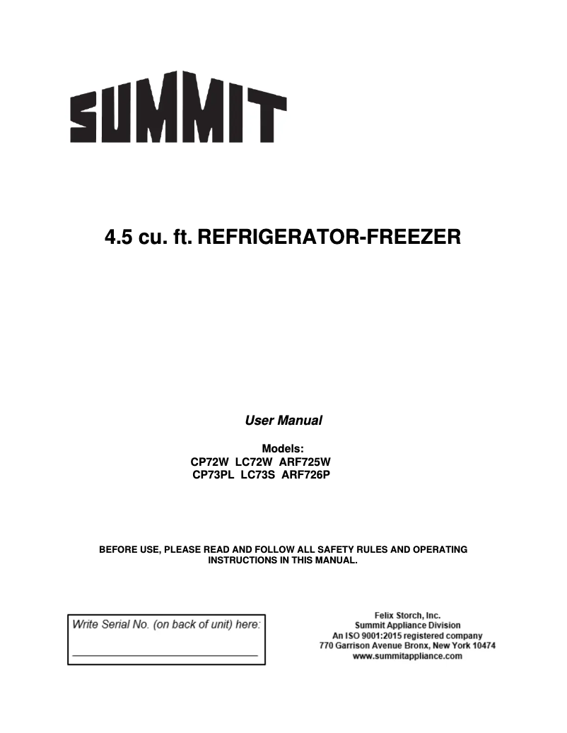 Imagen de la primera página del manual del dispositivo CP72W