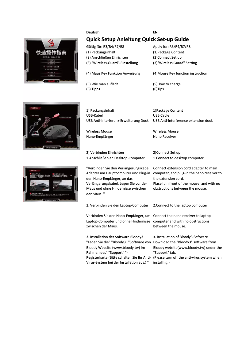 Página 1 del manual Manual de usuario Wintech R8-M