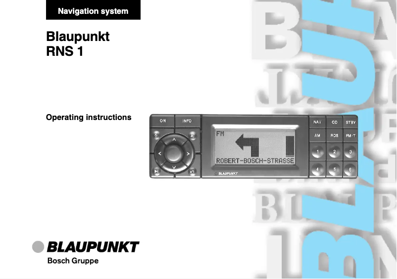 Página 1 del manual Manual de usuario Blaupunkt RNS 1
