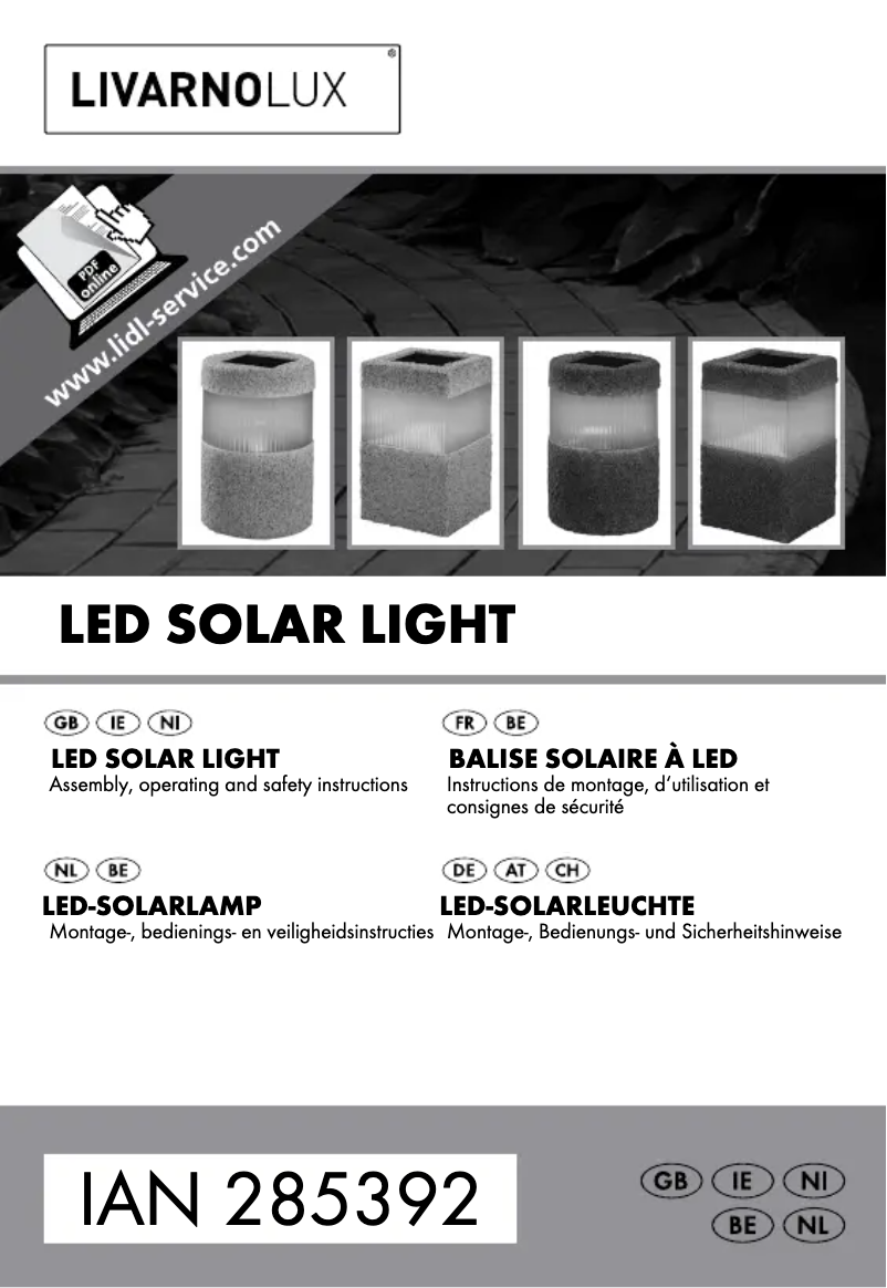 Imagen de la primera página del manual del dispositivo IAN 285392