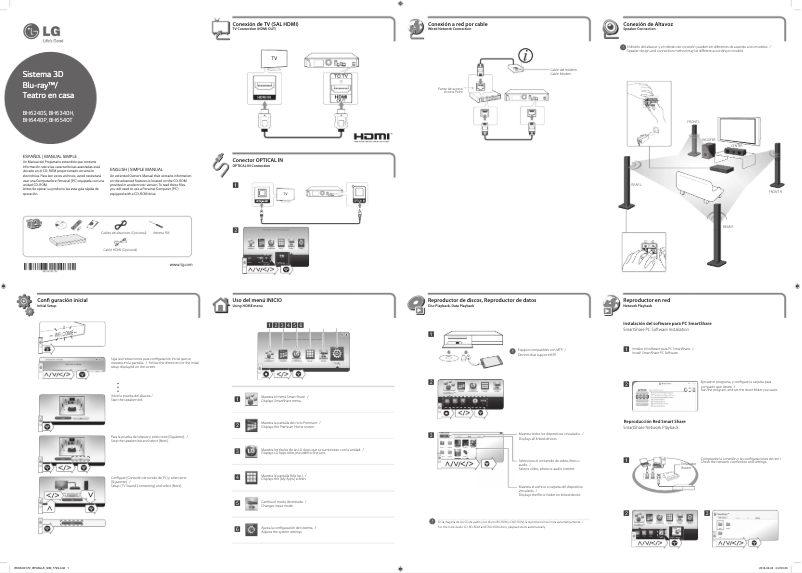 Página nº 1 - Guía de instalación LG BH6340H