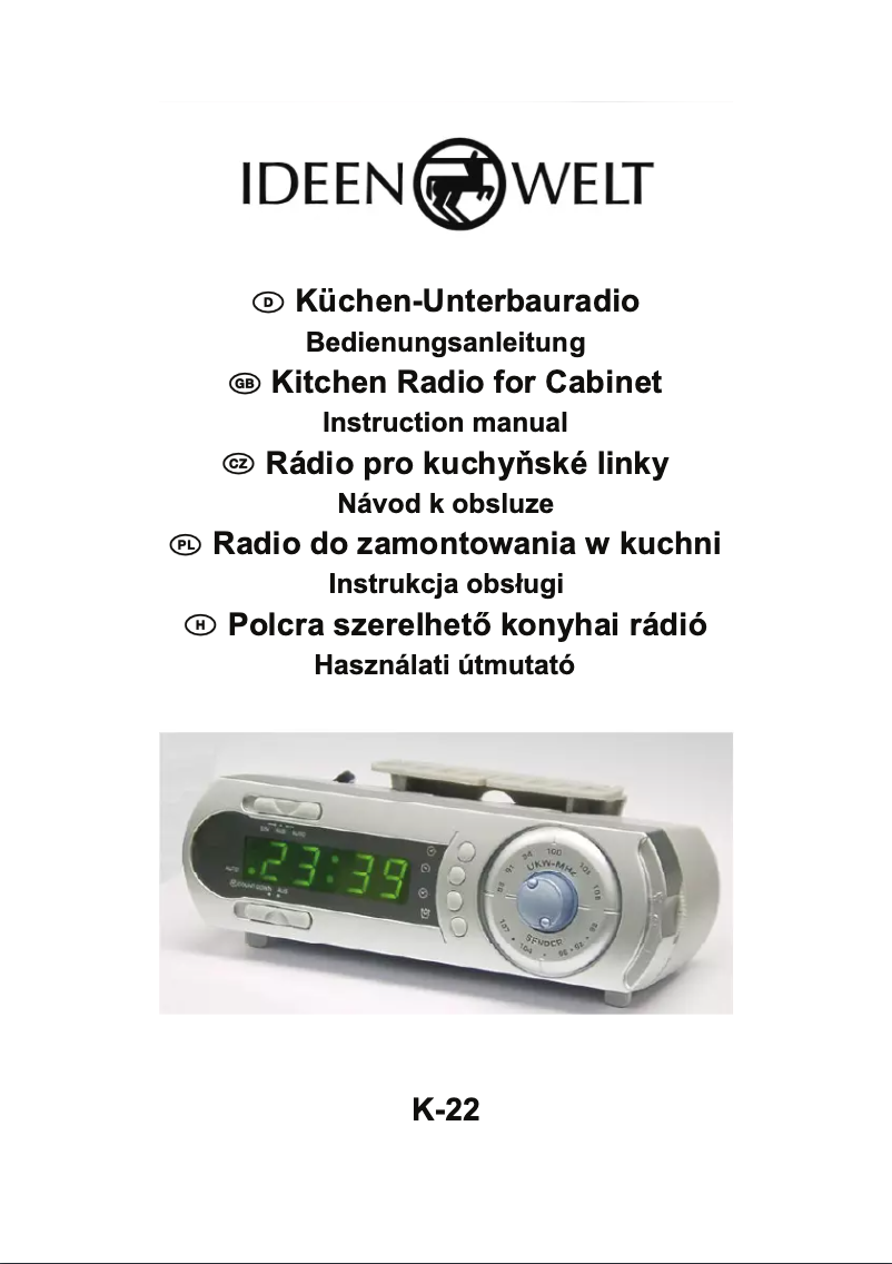 Imagen de la primera página del manual del dispositivo K-22