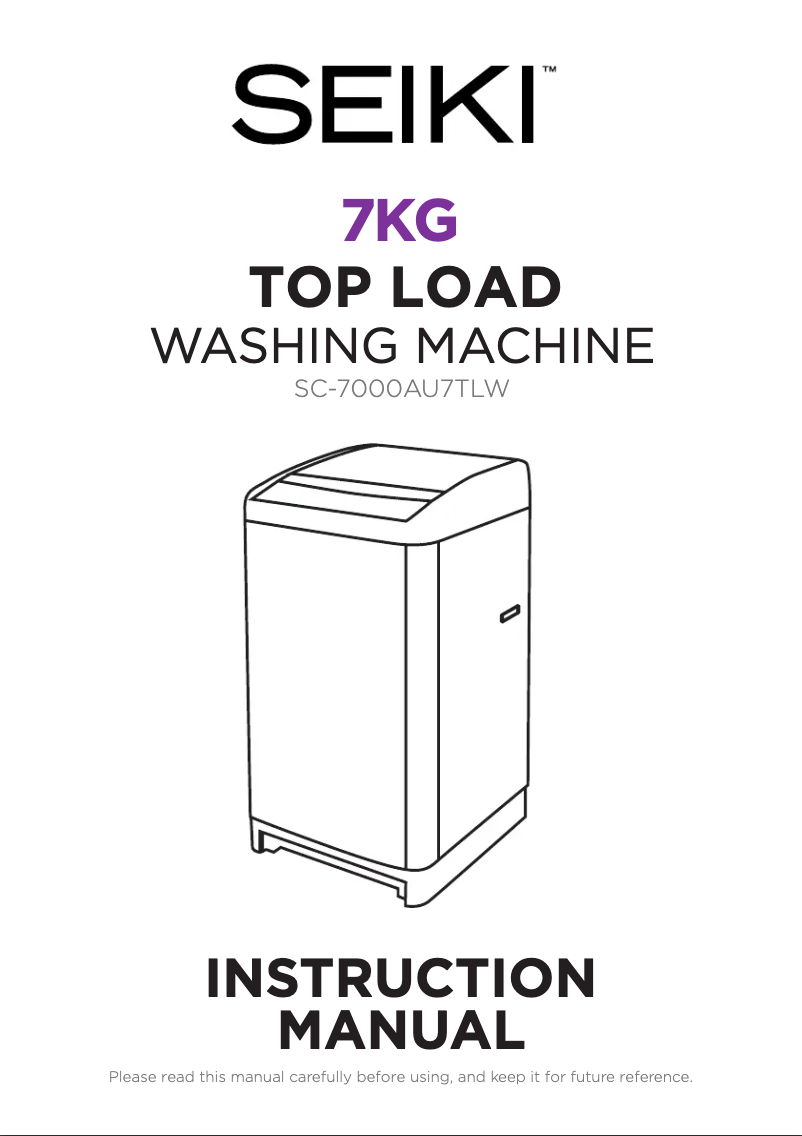 Imagen de la primera página del manual del dispositivo SC-7000AU7TL