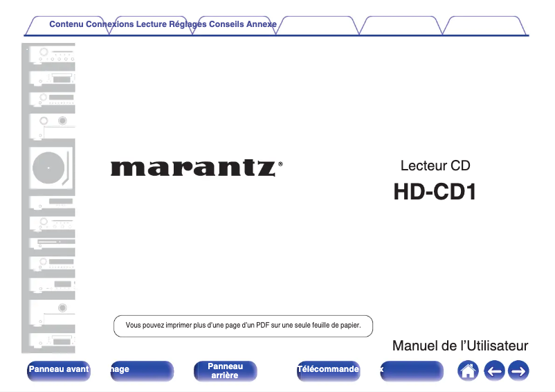 Página 1 del manual Manual de usuario Marantz HD-CD1