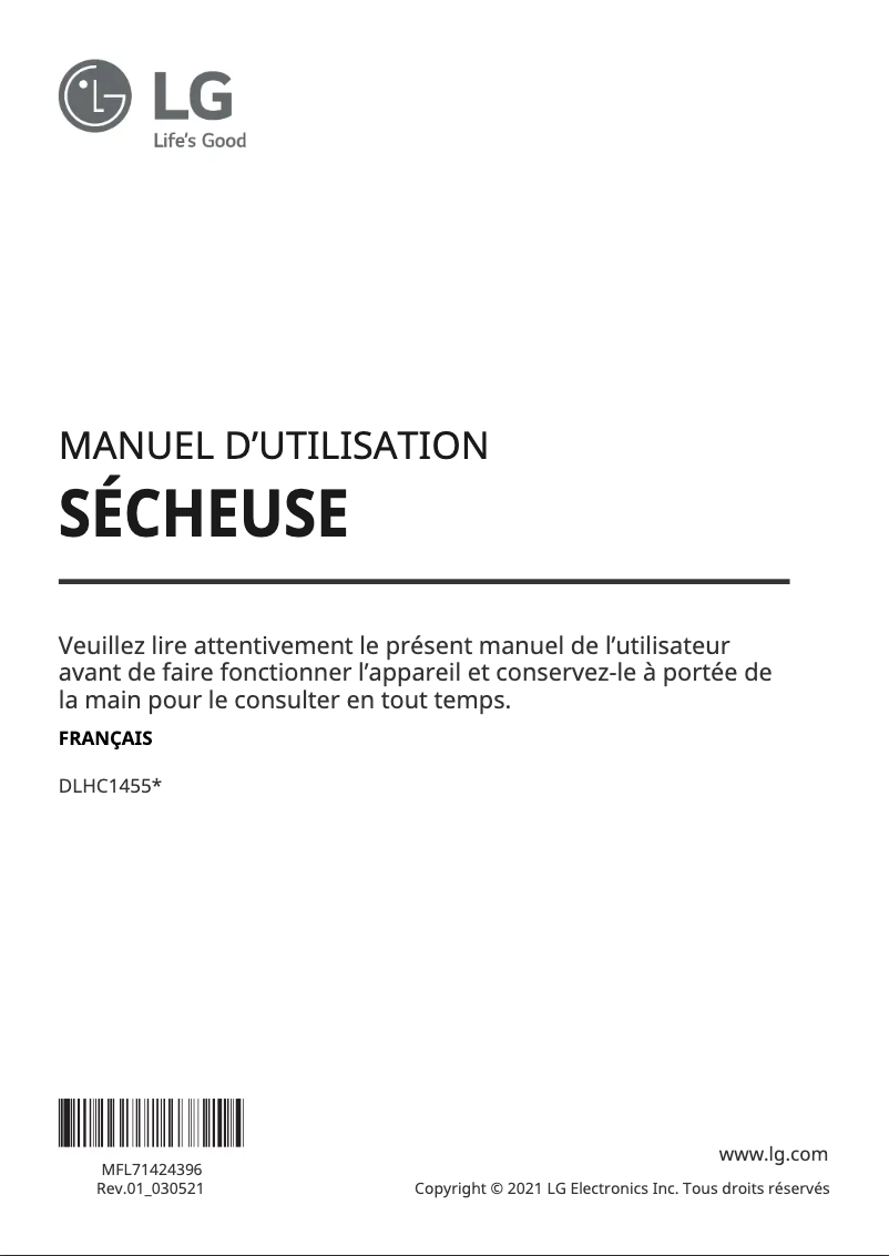 Imagen de la primera página del manual del dispositivo DLHC1455P