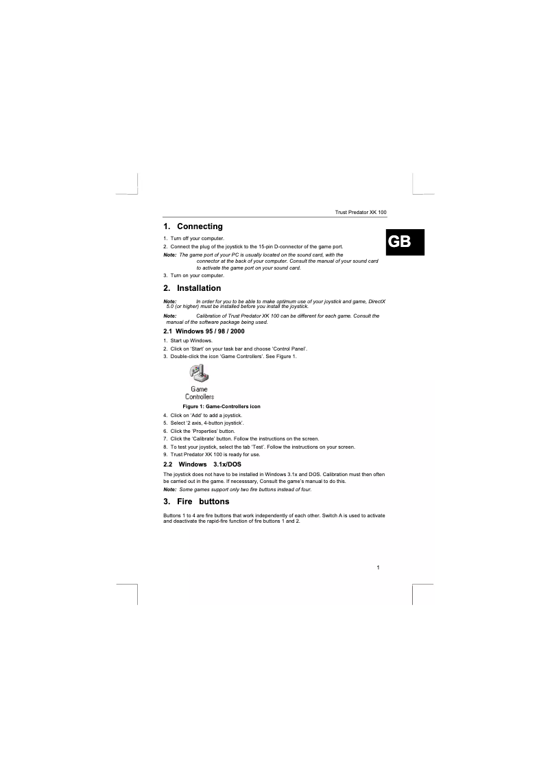 Imagen de la primera página del manual del dispositivo Predator XK 100