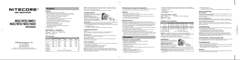 Página nº 1 - Manual de usuario Nitecore NE02