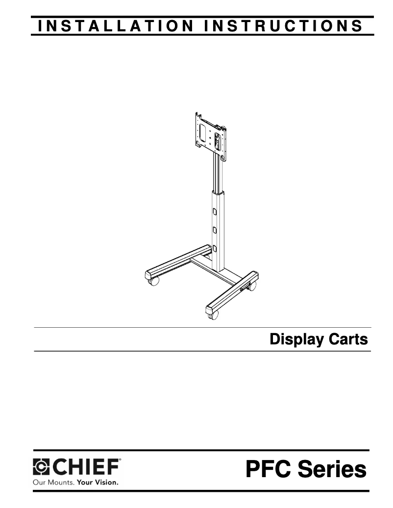 Página 1 del manual Manual de usuario Chief PFCUS700