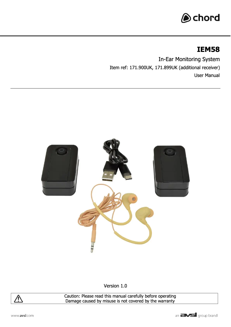 Imagen de la primera página del manual del dispositivo IEM58