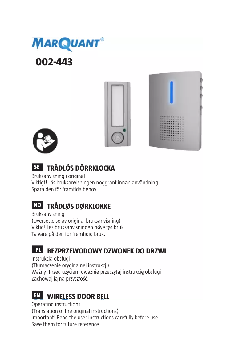 Imagen de la primera página del manual del dispositivo 002-443