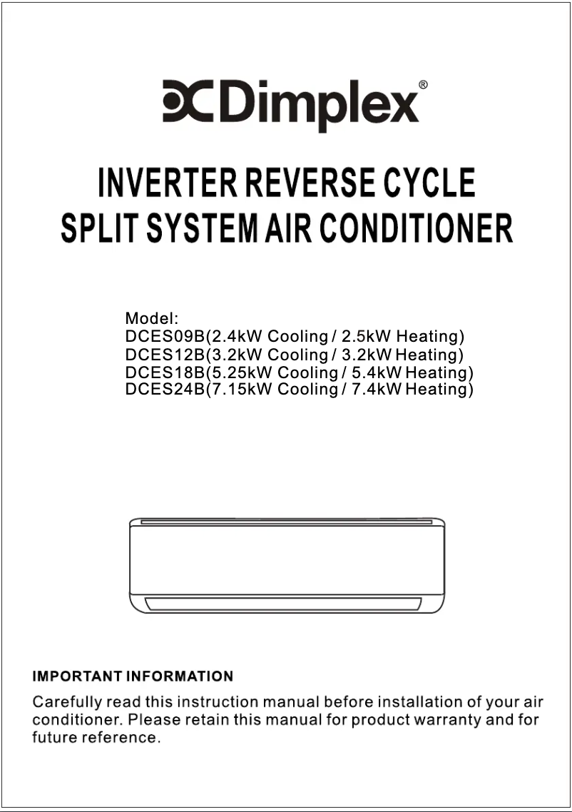 Imagen de la primera página del manual del dispositivo DCES24B