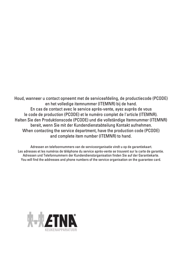 Página 1 del manual Manual de usuario Etna EKV0851