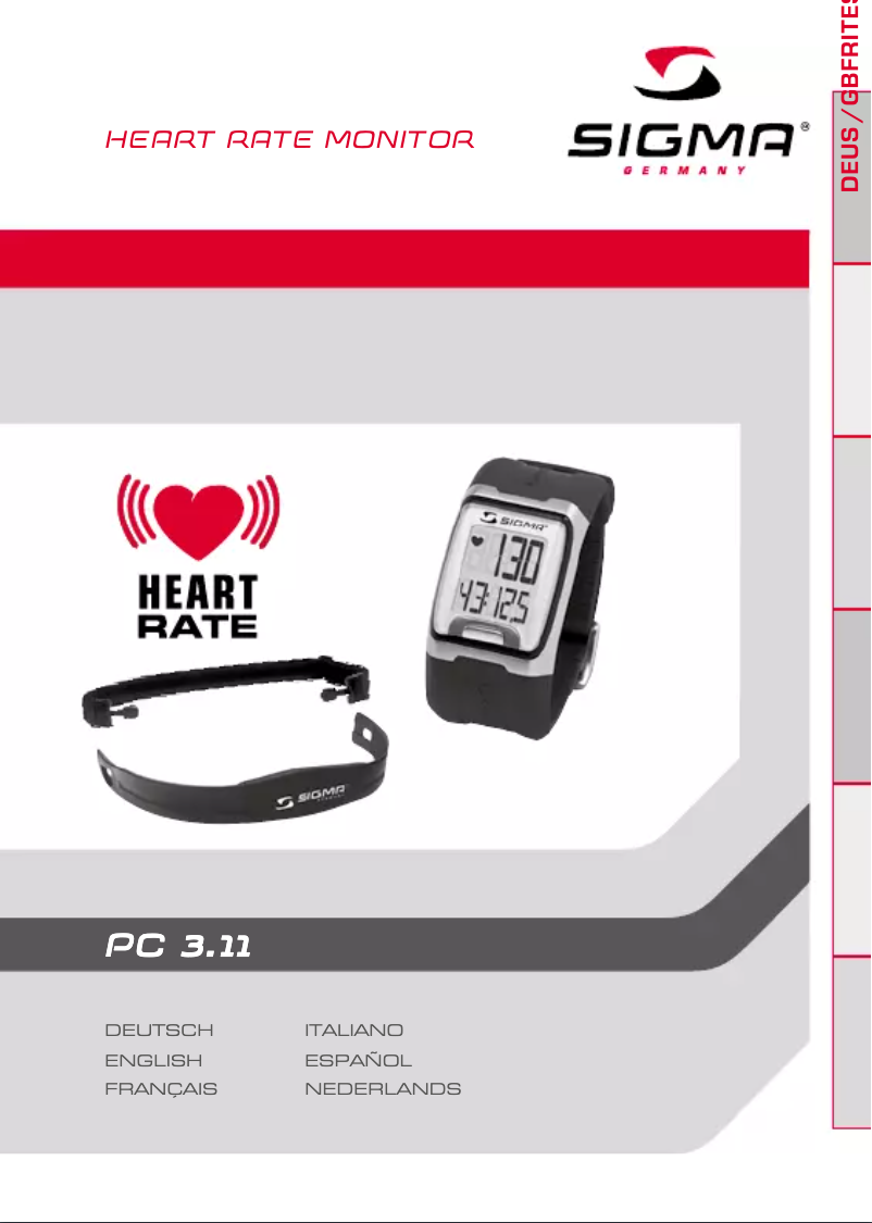 Página 1 del manual Manual de usuario Sigma Sport PC 3.11