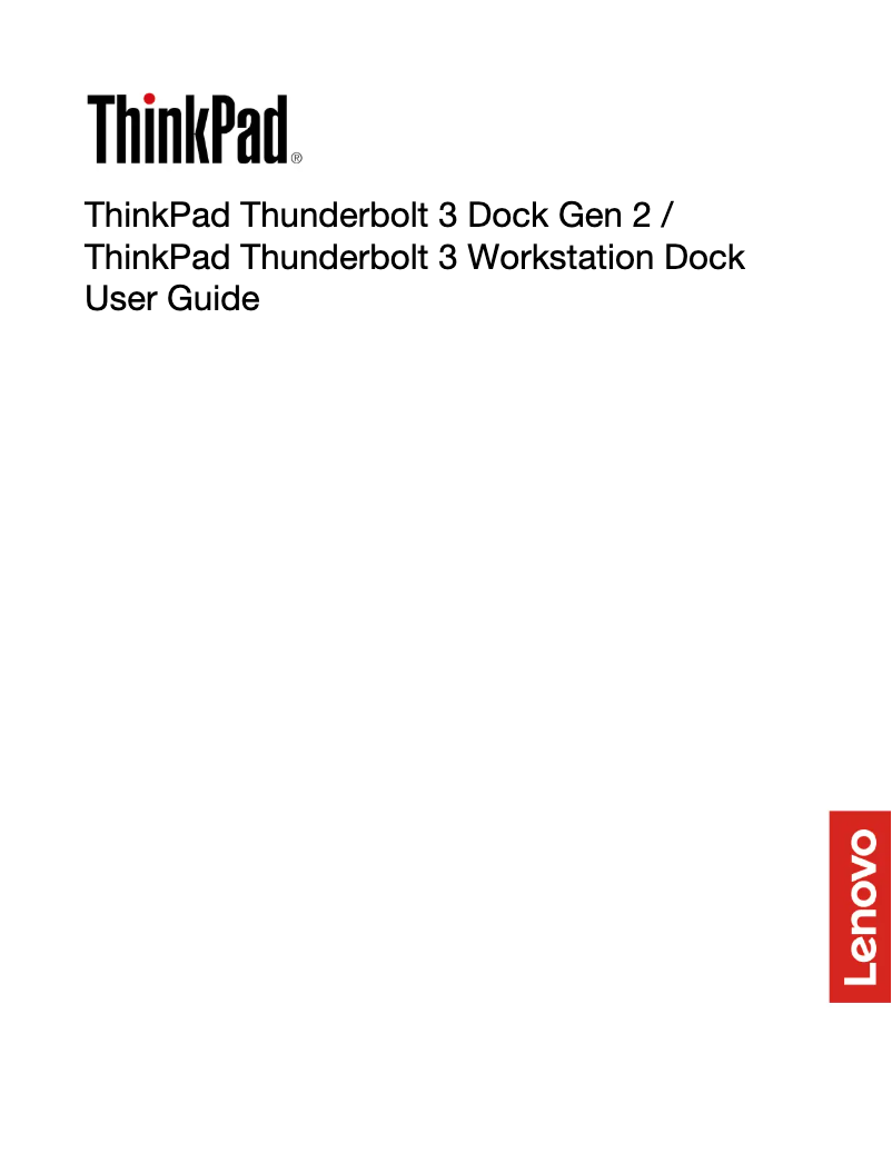 Página 1 del manual Manual de usuario Lenovo ThinkPad Thunderbolt 3 Gen 2
