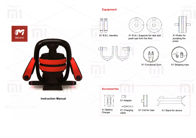 Imagen de la primera página del manual del dispositivo Move It Smart Multi-Purpose Fitness Device