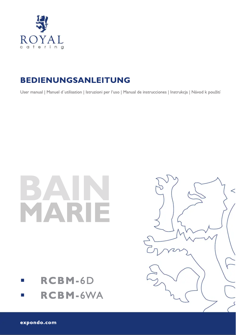 Página 1 del manual Manual de usuario Royal Catering RCBM-6WA
