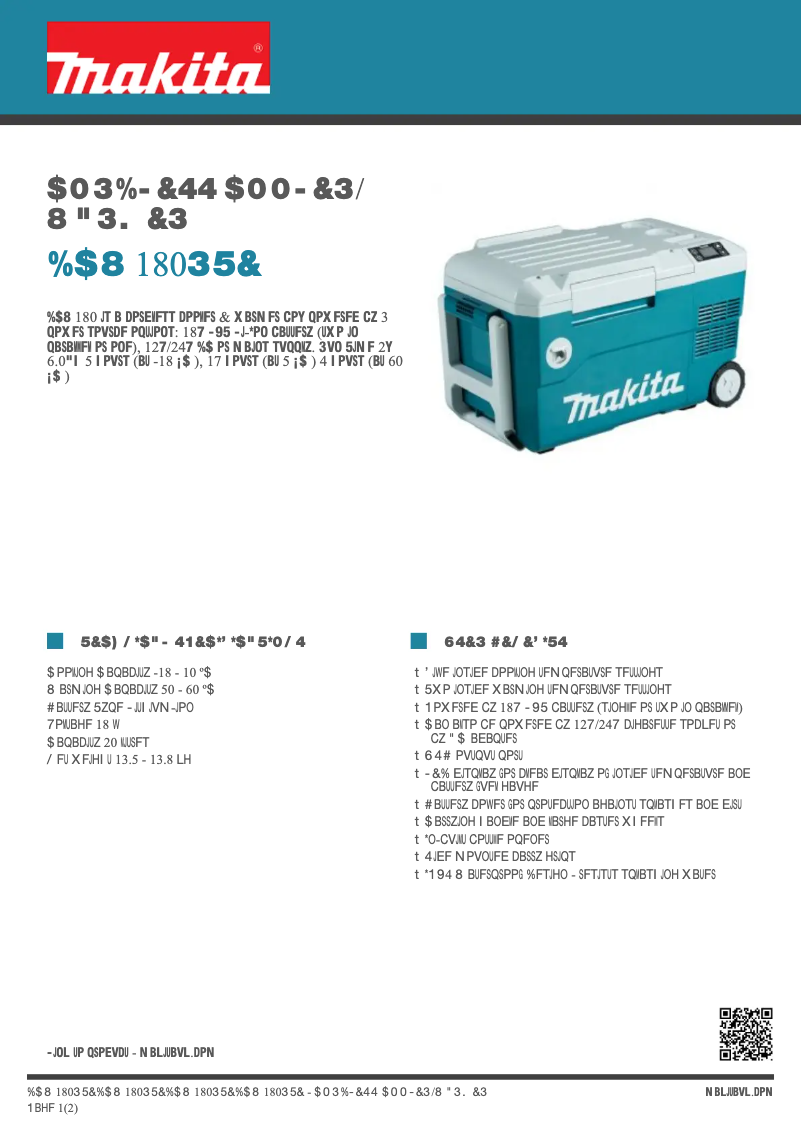 Imagen de la primera página del manual del dispositivo DCW180RTE