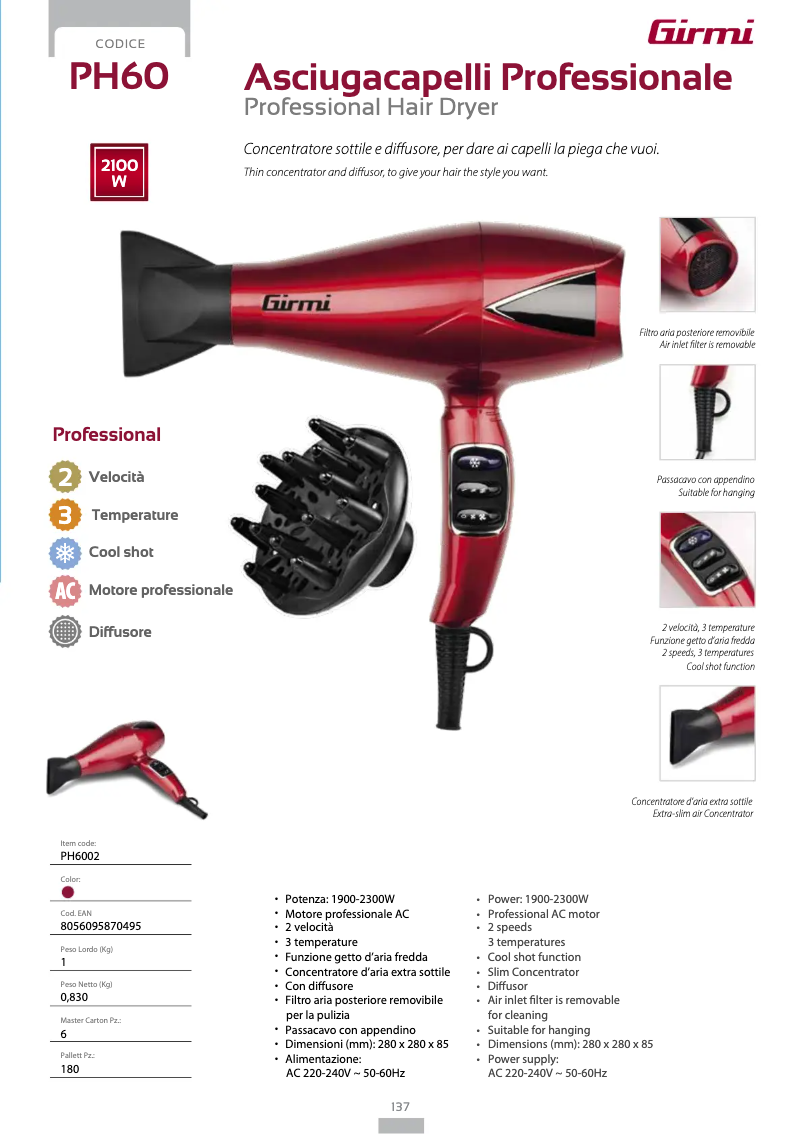 Imagen de la primera página del manual del dispositivo PH60