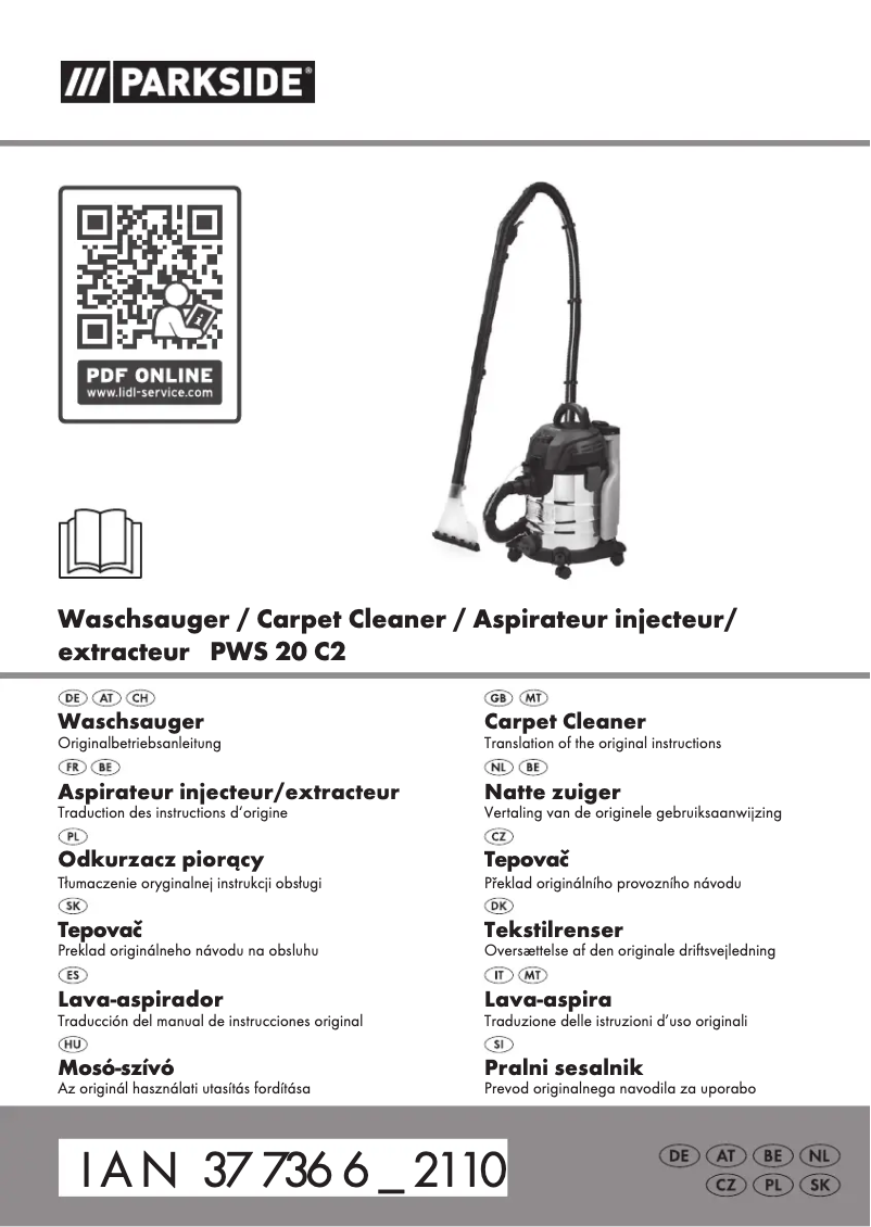 Página 1 del manual Manual de usuario Parkside PWS 20 B2