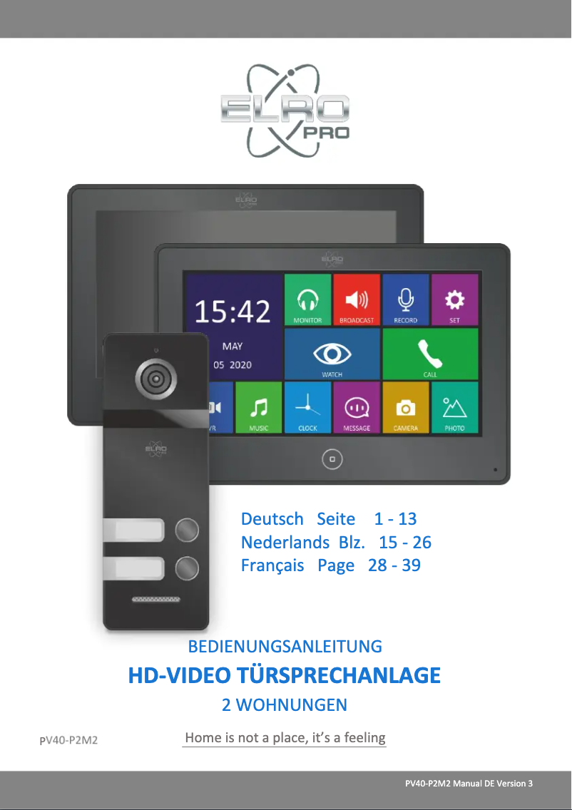 Página 1 del manual Manual de usuario Elro PV40-P2M2