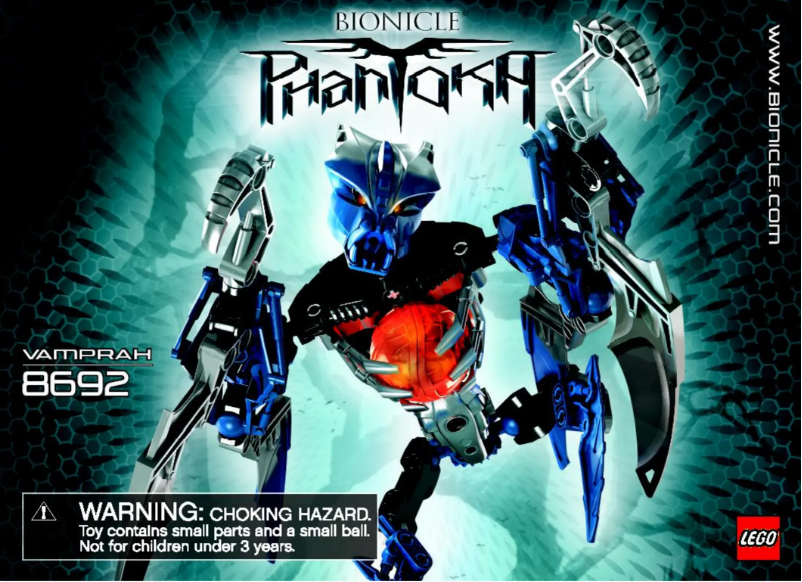 Imagen de la primera página del manual del dispositivo Bionicle 8692