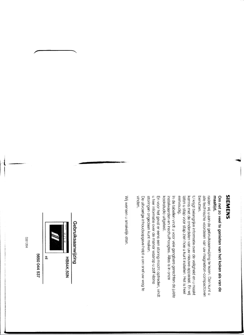 Página 1 del manual Manual de usuario Siemens HB84K.50