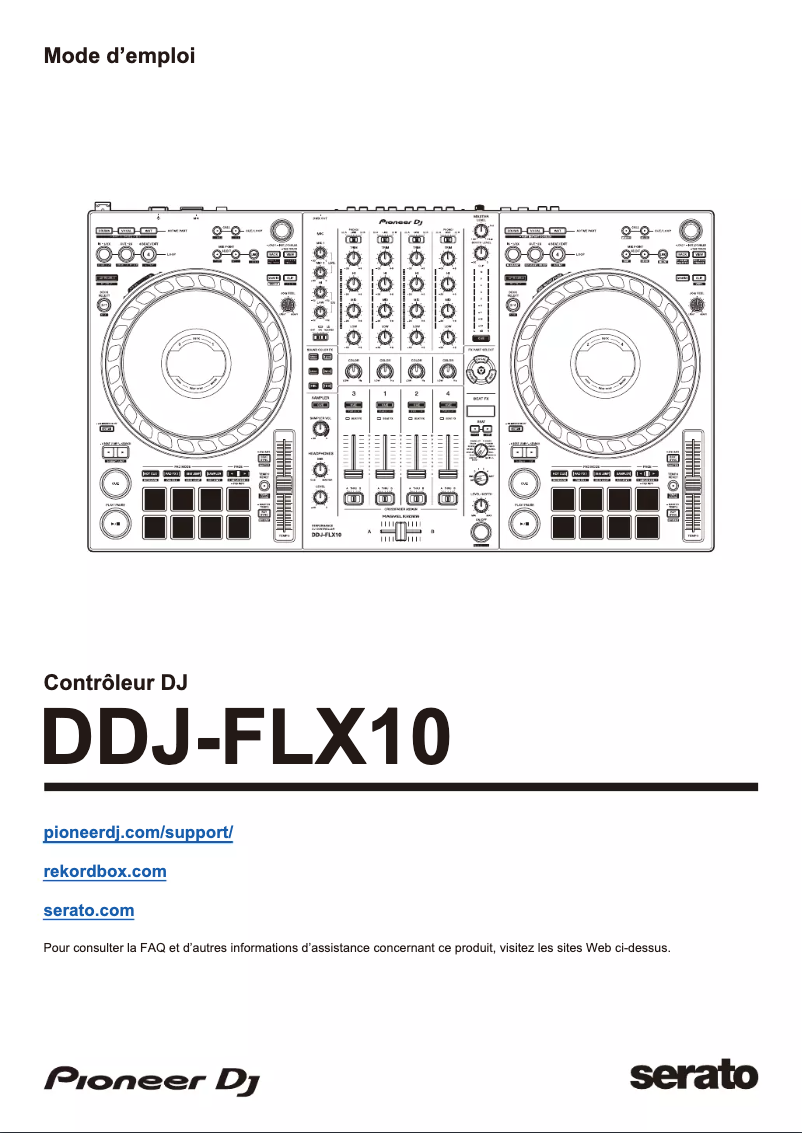 Imagen de la primera página del manual del dispositivo DDJ-FLX10