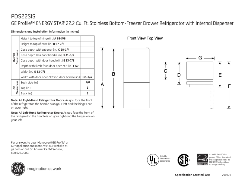 Imagen de la primera página del manual del dispositivo Profile PDS22SISLSS
