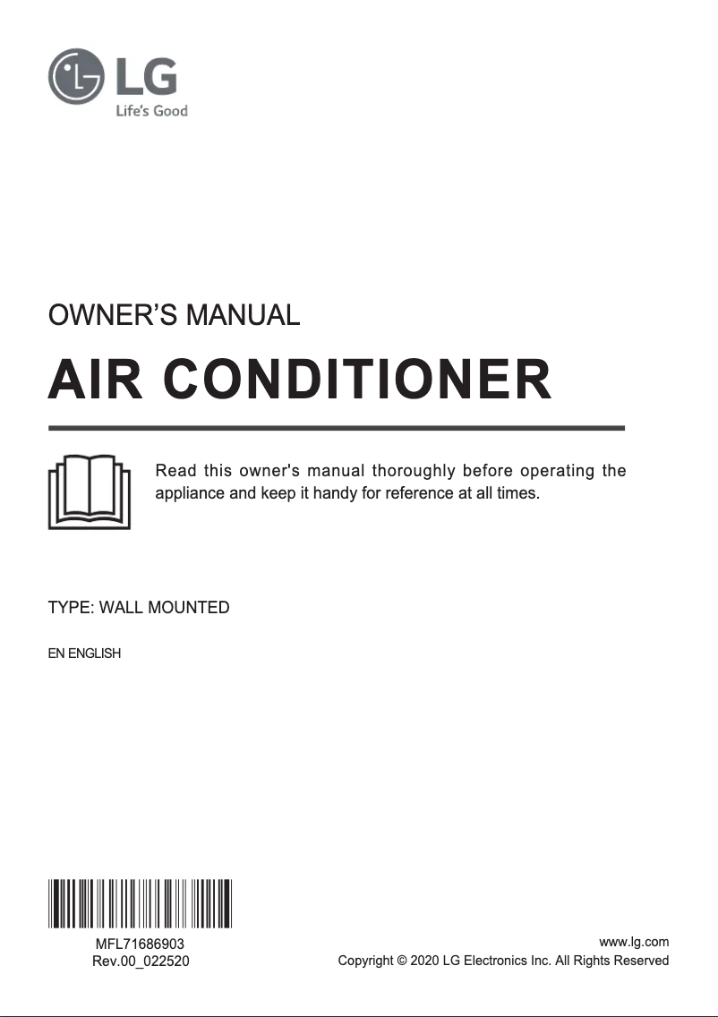 Página nº 1 - Manual de usuario LG LSNQ18ZWZE1