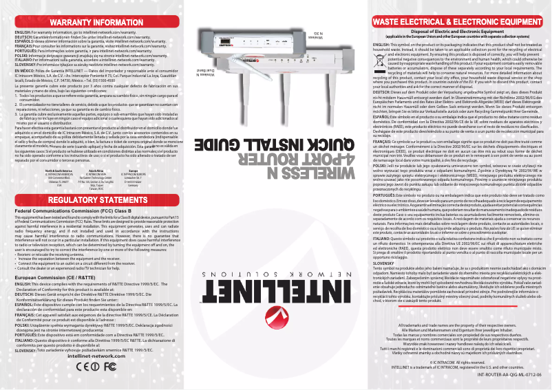 Página nº 1 - Manual de usuario Intellinet 525268