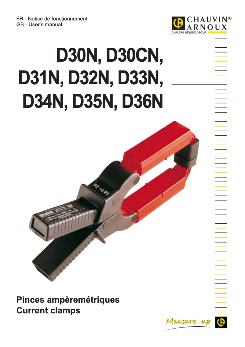 Imagen de la primera página del manual del dispositivo D30CN