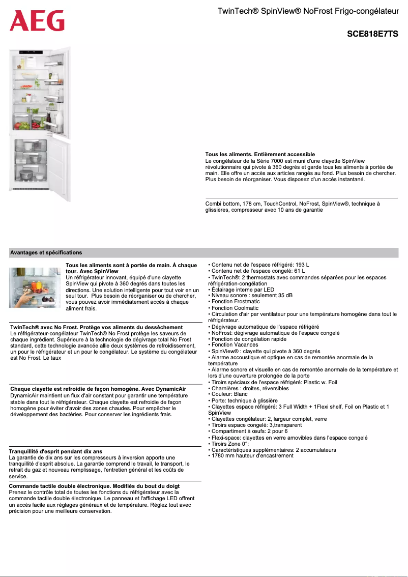 Imagen de la primera página del manual del dispositivo SCE818E7TS